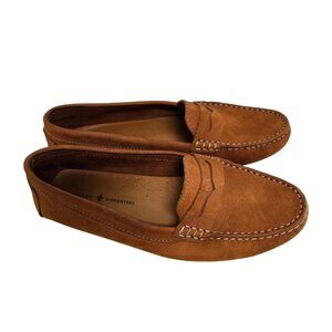 Mercanti Fiorentini Brown Suede Penny Driving Loafers Made In Brazil Size 7.5B